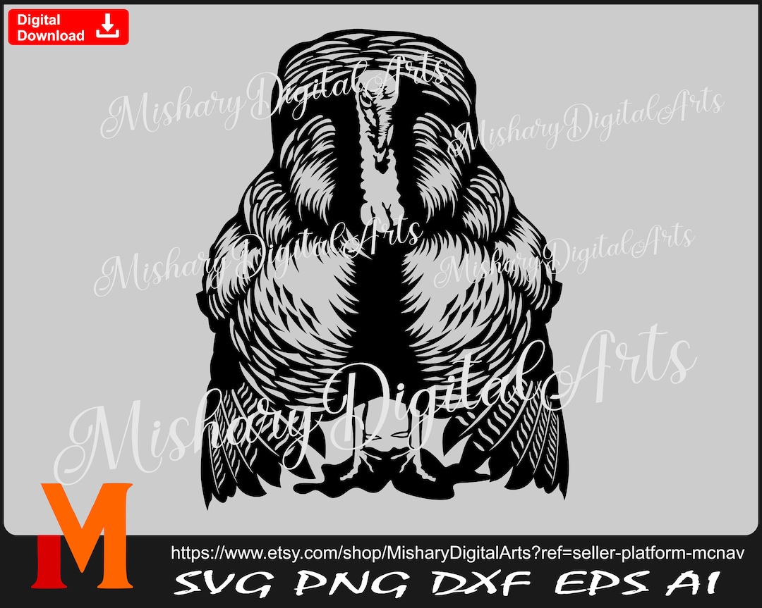 Angry Turkey Silhouette Thanks Giving Svg Turkey Svg - Etsy
