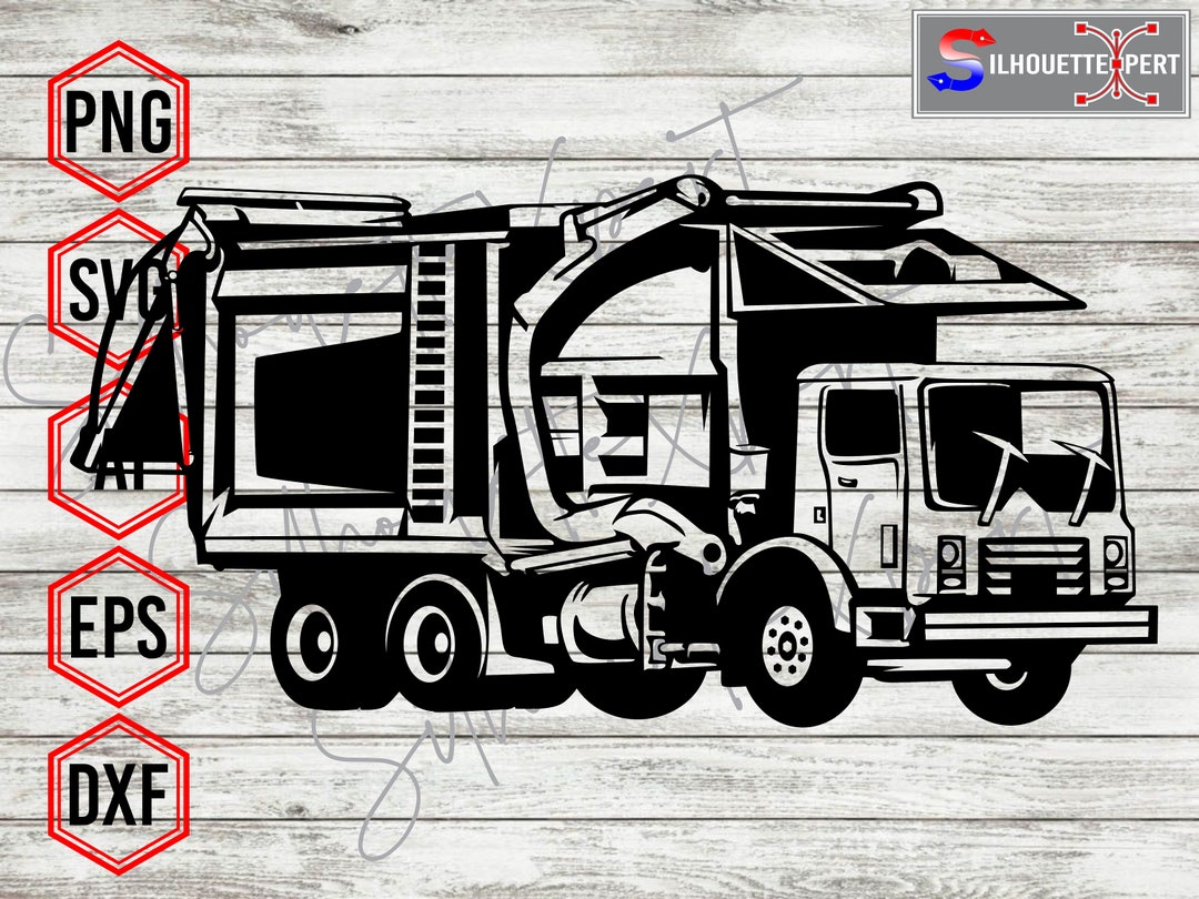 Garbage Truck Svg, Garbage Collector, Waste Truck Collector Svg, Truck