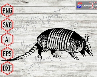 Crawling Armadillo svg, Armadillo Silhouette, Armadillo clipart - Cricut, CNC, Laser, Vinyl Cutter, Decal Sticker, T-Shirt File.