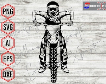 Starting Motocross svg, Motorcycle svg, Dirt Bike svg, Mud Life svg - Cricut, CNC, Laser, Vinyl Cutter, Decal Sticker, T-Shirt File.