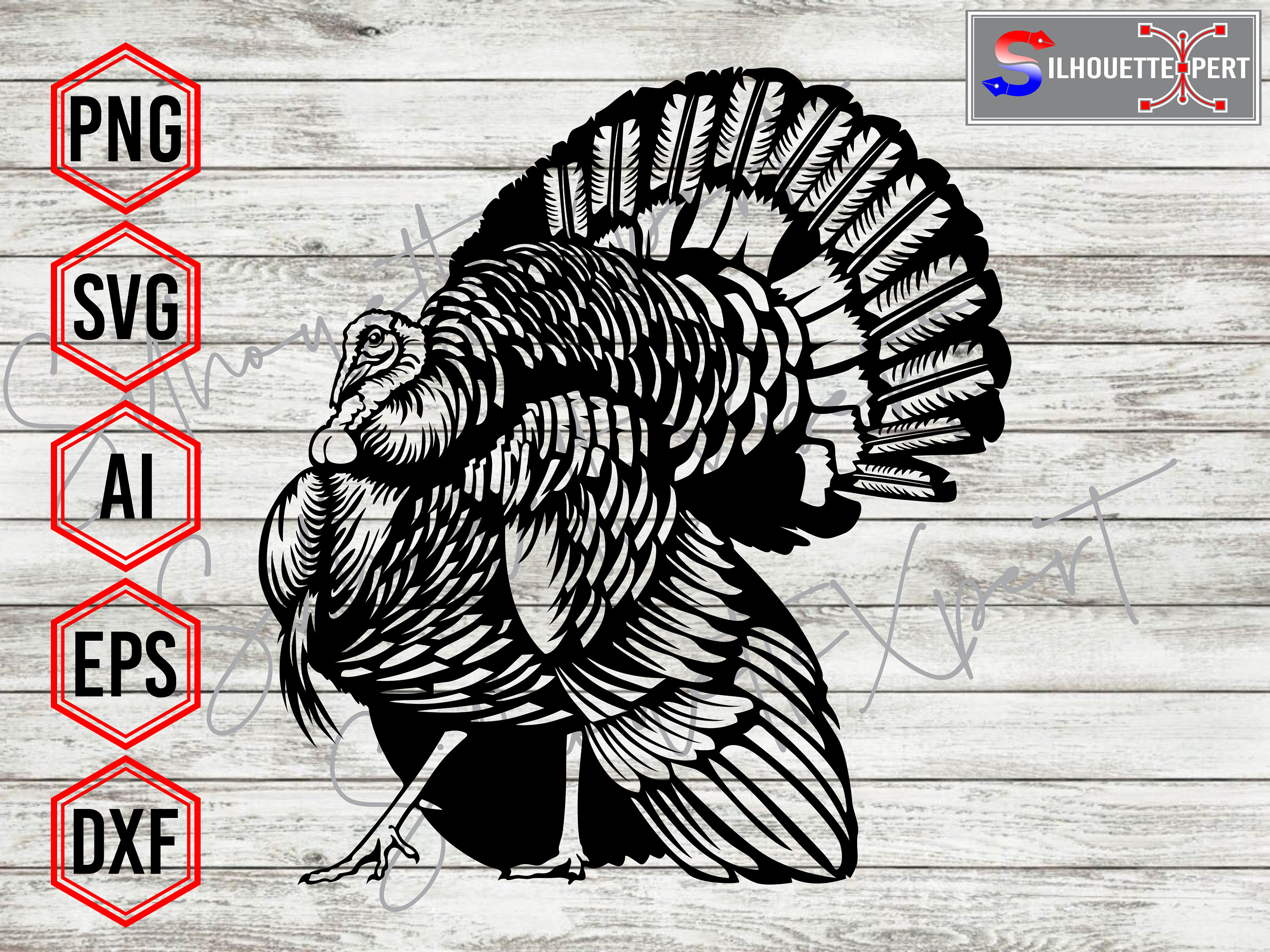 Turkey Silhouette 1 Thanks Giving Svg Thanksgiving Turkey - Etsy