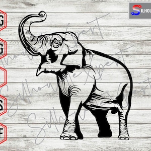 Angry Elephant svg, Elephant svg, Animal svg - Clipart, Cricut, CNC, Vinyl Cutter, Decal Sticker, T-Shirt File.