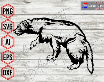 Wolverine svg,, Animal svg, Wildlife svg - Clipart, Cricut, CNC, Vinyl Cutter, Decal Sticker, T-Shirt File.