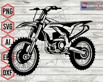 Motocross Dirt Bike SVG, CNC Laser Cut File (Digital Download)