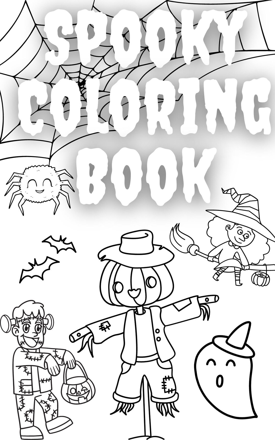 Spooky Coloring Book - Etsy