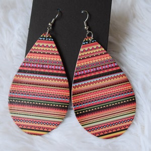 Tribal Oorbellen, Kente Oorbellen, Tribal Oorbellen, Ankara, Statement oorbellen, Ankara Oorbellen, Boho Oorbellen, Geschenken voor haar, Hypoallergeen