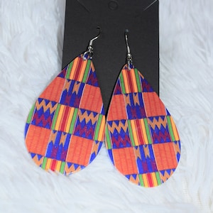African Earrings, Kente Earrings, Tribal Earrings, Kente, Statement earrings, Ankara Earrings, Boho Earrings, Gifts for Her, Hypoallergenic