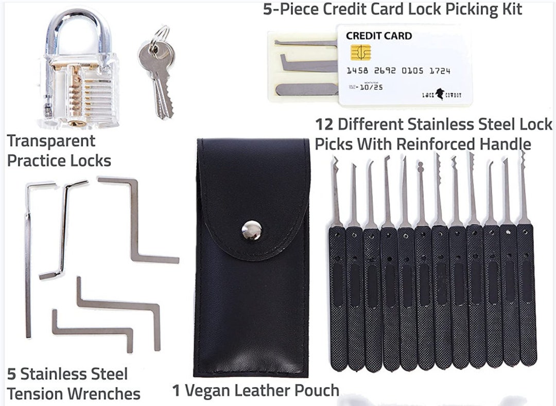 Lock 18 Piece Picking Set Pick Tool Kit Beginner and Pro Etsy