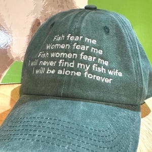 Fish Fear Me Embroidered Dad Hat - Funny Fishing Cap