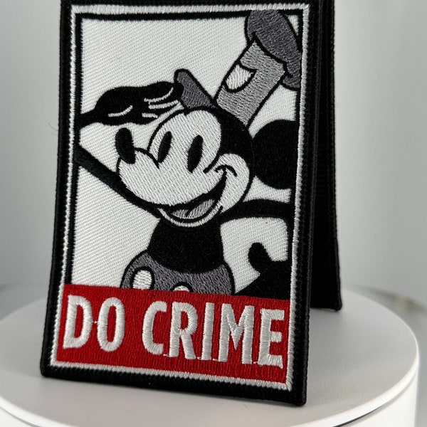 Do Crime | Embroidered Morale Patch for Plate Carrier, Armor, Hat, Tactical or Range Bag, Airsoft, Morale Patch with Hook and Loop Backing