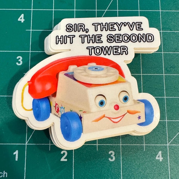 Bush’s Disaster Phone Meme Sticker | Clear Vinyl Decal