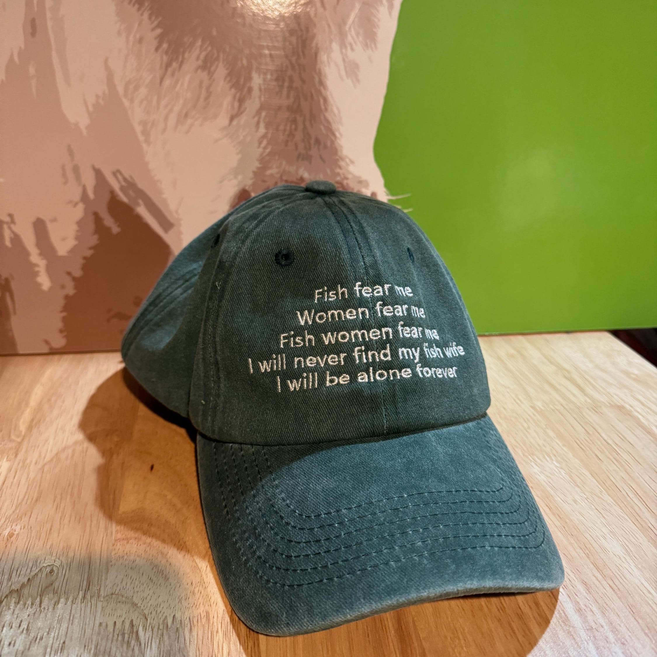Fish Fear Me Embroidered Dad Hat - Funny Fishing Cap - Etsy