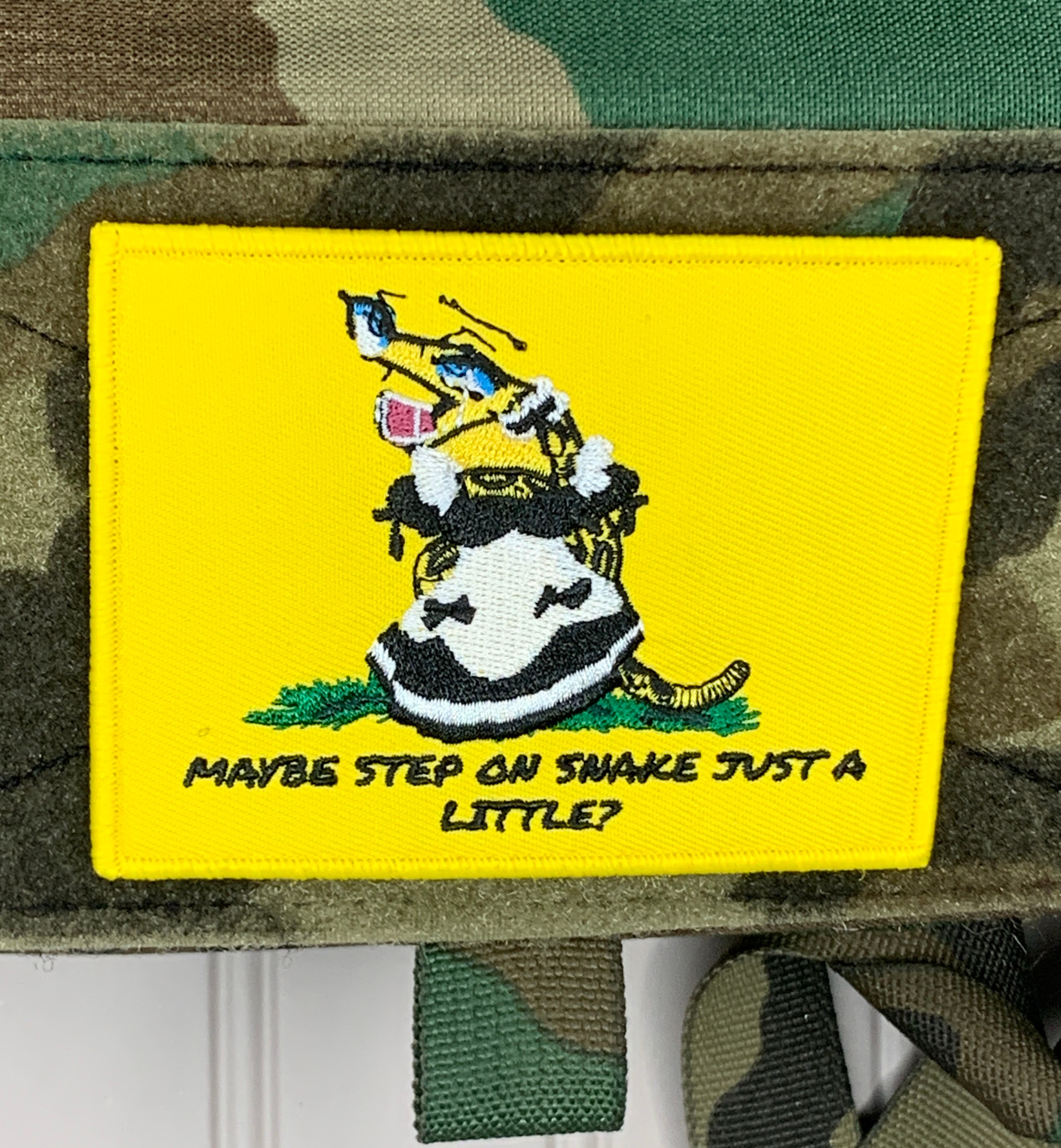 No Step On Snek Morale Patch 100% Embroidered 3 x 2 Hook and Loop Fast Ship