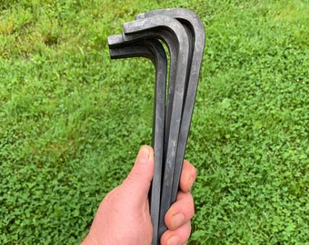 Hand-forged Heavy Duty Tent Stakes (Set of 6)