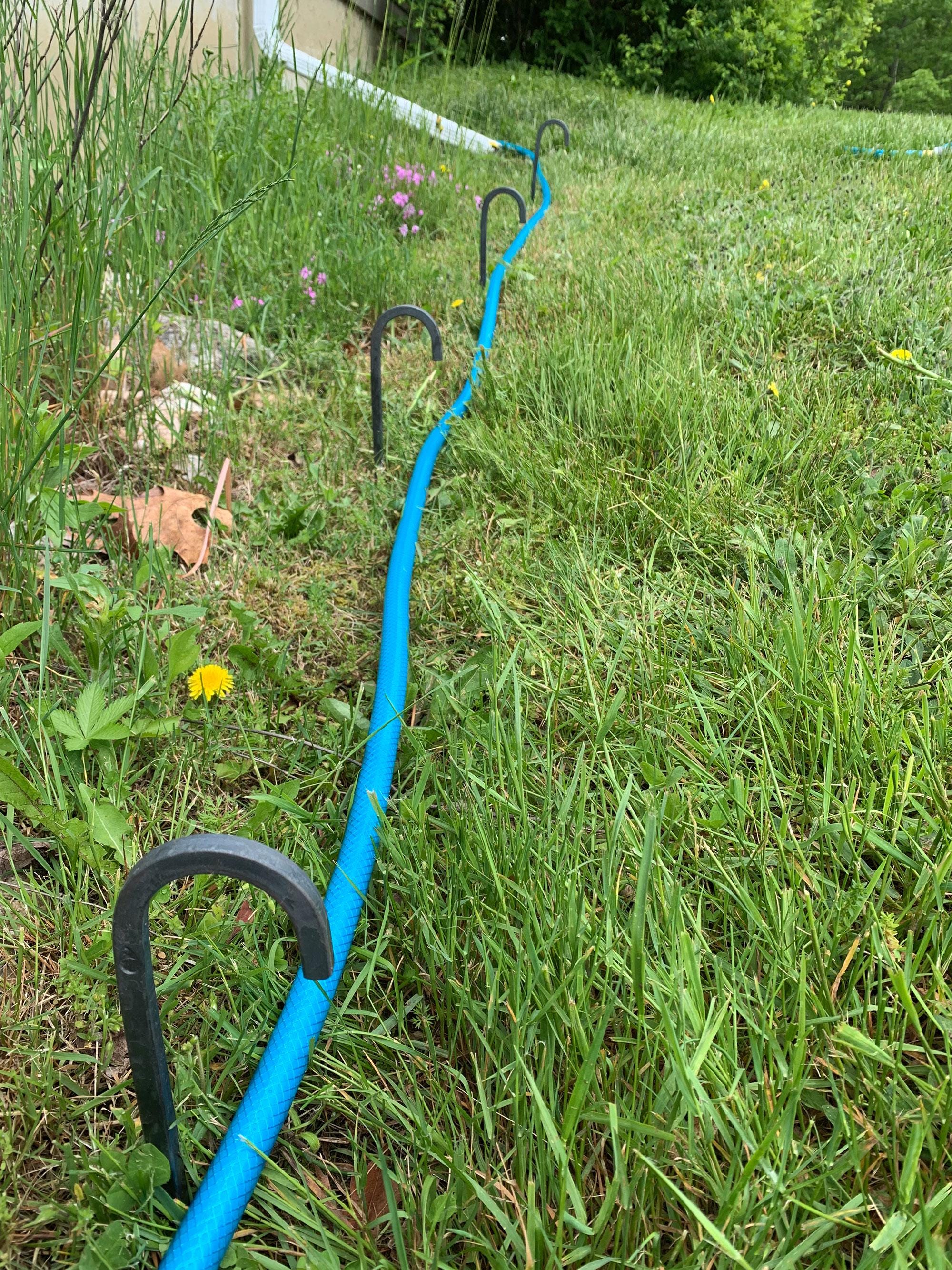 Hand-forged Garden Hose Guides (set of 4) - Etsy