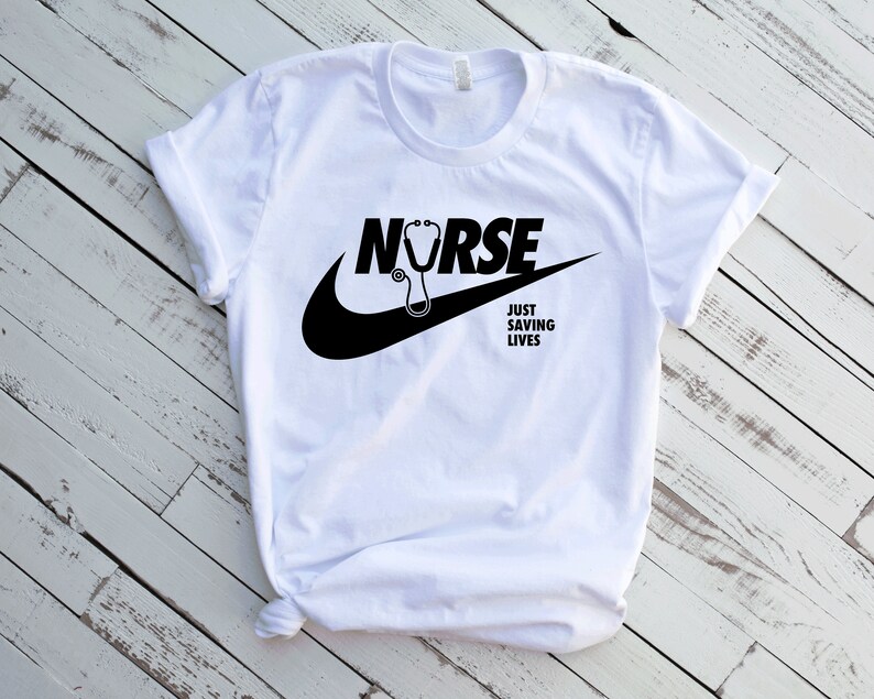 Nike Inspired Nurse Tshirt Nurses Registered Nurse Nursing Etsy