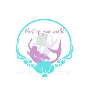 Mermaid SVG & PNG Instant Digital Download - Perfect for Crafts, Scrapbooking, DIY Projects