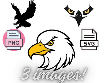 Pacote SVG Eagles: Mascote, Espírito Escolar, Esportes de Equipe (SVG, PNG)