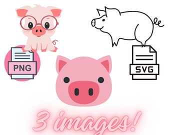 Baby Pig Svg Animal Svg Cute Pig Svg Farm Animal Svg Pig Png Baby Farm Animal Svg Cute Animal Svg Files Digital Download