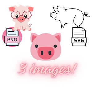 Baby Pig Svg Animal Svg Cute Pig Svg Farm Animal Svg Pig Png Baby Farm Animal Svg Cute Animal Svg Files Digital Download