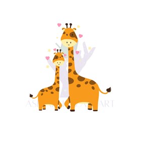Giraffe SVG & PNG Instant Digital Download, Cute Giraffe Clipart, Wildlife Animal Cut File, Kids Room Decor