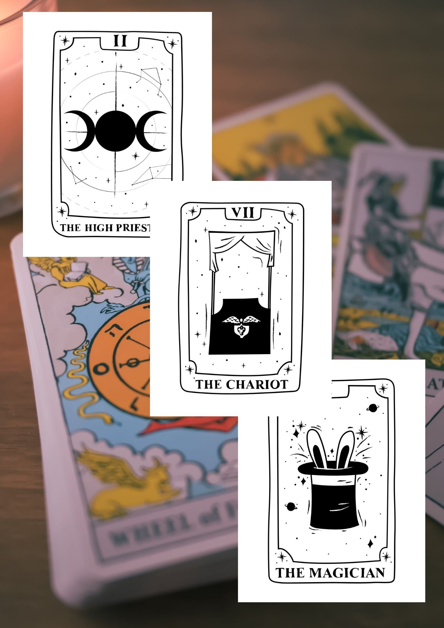 Tarot Cards Major Arcana Deck, Coloring Book, 23 Printable Coloring ...
