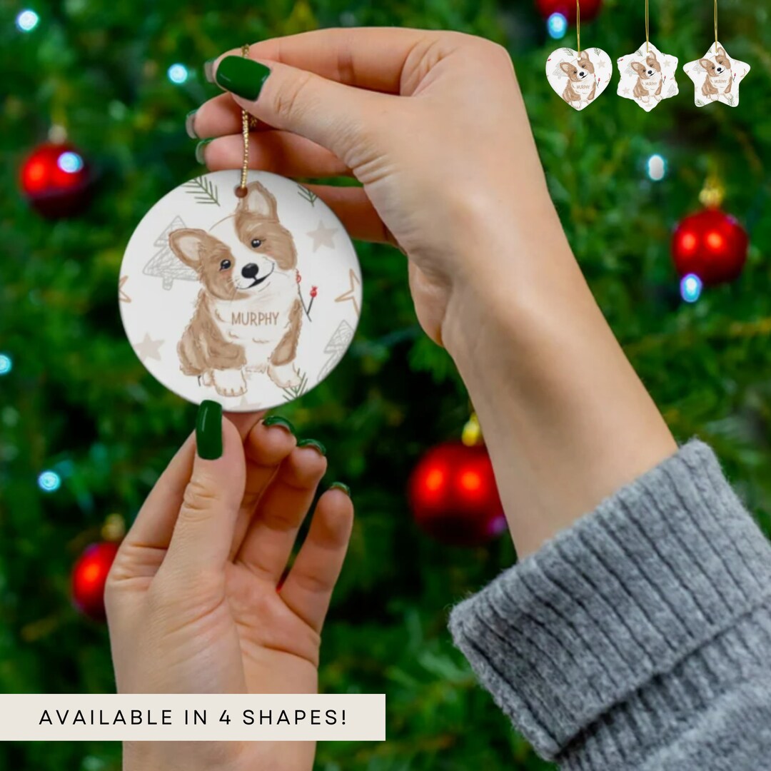 Pet Portrait Ornament, Pet Portrait Christmas Ornament, Custom Dog