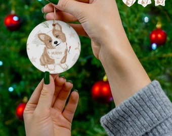 Custom Pet Portrait Christmas Ornament from Photo, Personalized Dog Cat Ornament, Memorial Gift for Pet Lover, Holiday Tree Decoration