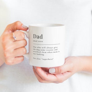 Dog Dad Statement Mug Dog Lover Mug Dog Dad Gift Custom Portrait Mug Personalized Pet Mug Customized Gift Coffee Mug Dog Lovers Ceramic Mug