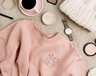 Custom Pet Photo Sweatshirt – Personalized Dog Mom Sweater, Dog Lover Gift, Pet Memorial Keepsake