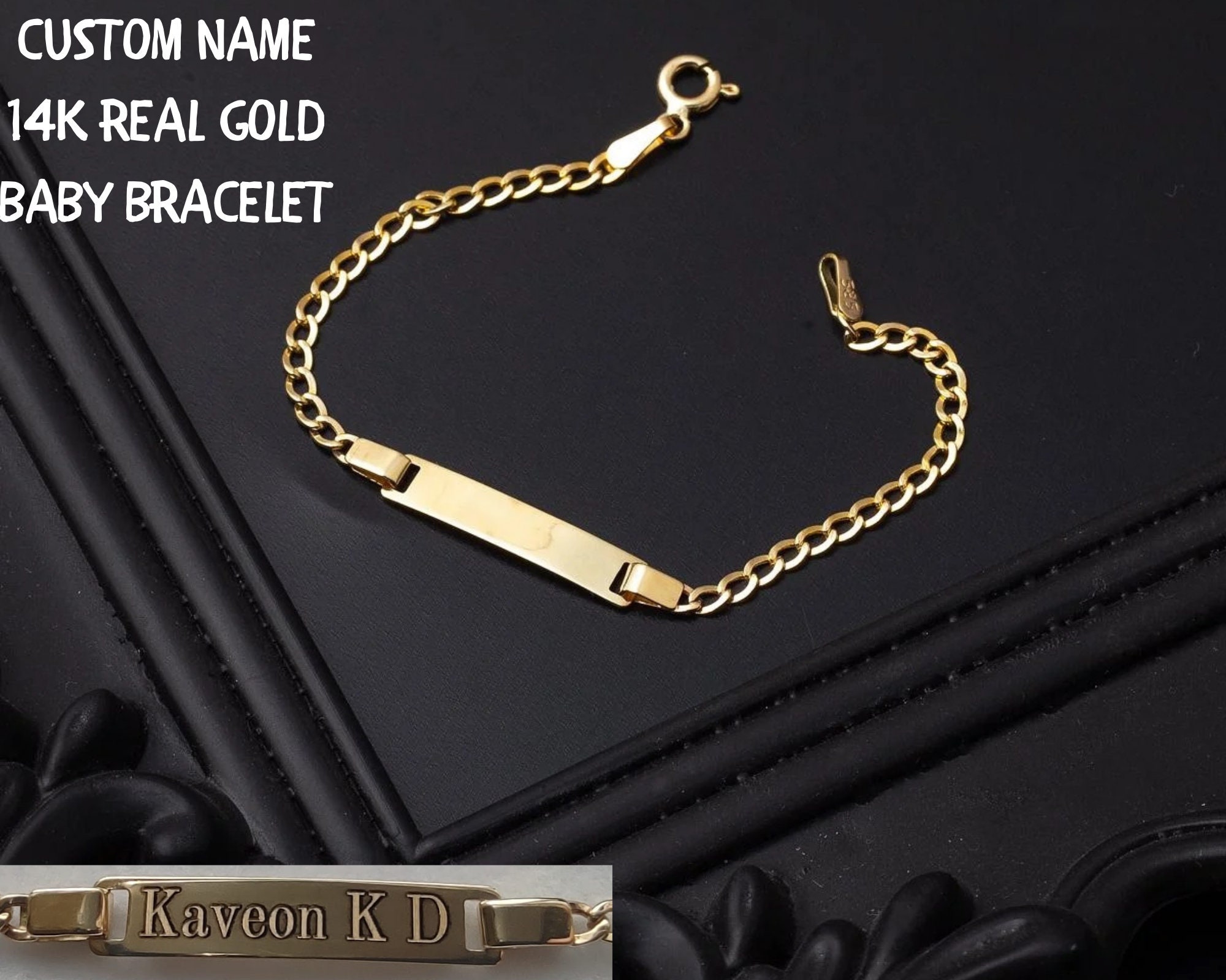 Solid Nameplate Baby Bracelet – 770 Fine Jewelry