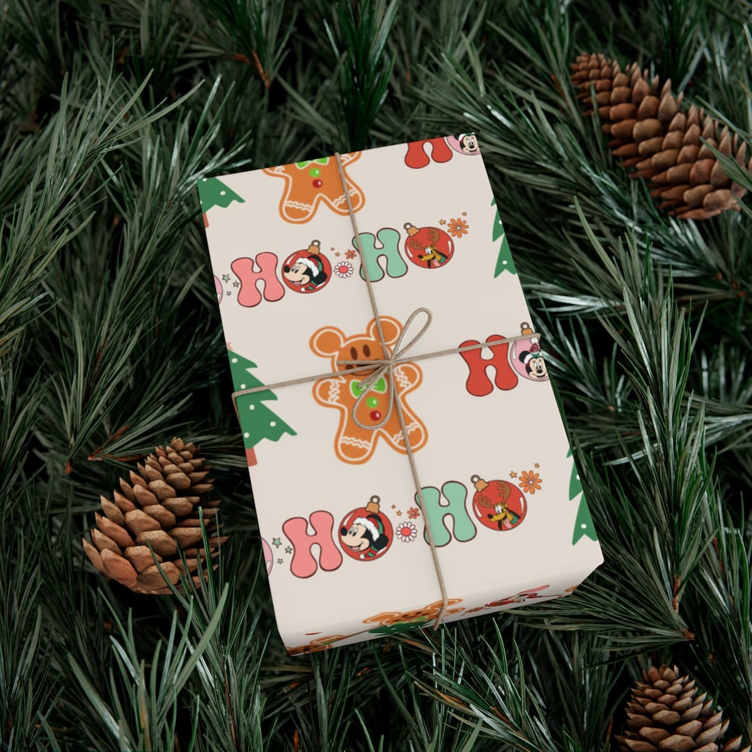 Disney Christmas Gift Wrapping Paper Mickey Christmas Wrapping Etsy