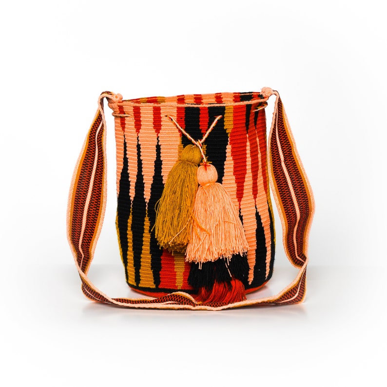 WOVEN BAG WAYUU Mochila Bags Cross Body Bag Brown Orange Etsy