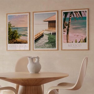 Costa Rica Panama Mexico Print Set, Travel Photography Posters