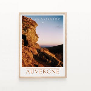 Affiche Auvergne – Poster Puy de Dôme | Photographie Argentique, Décoration Murale