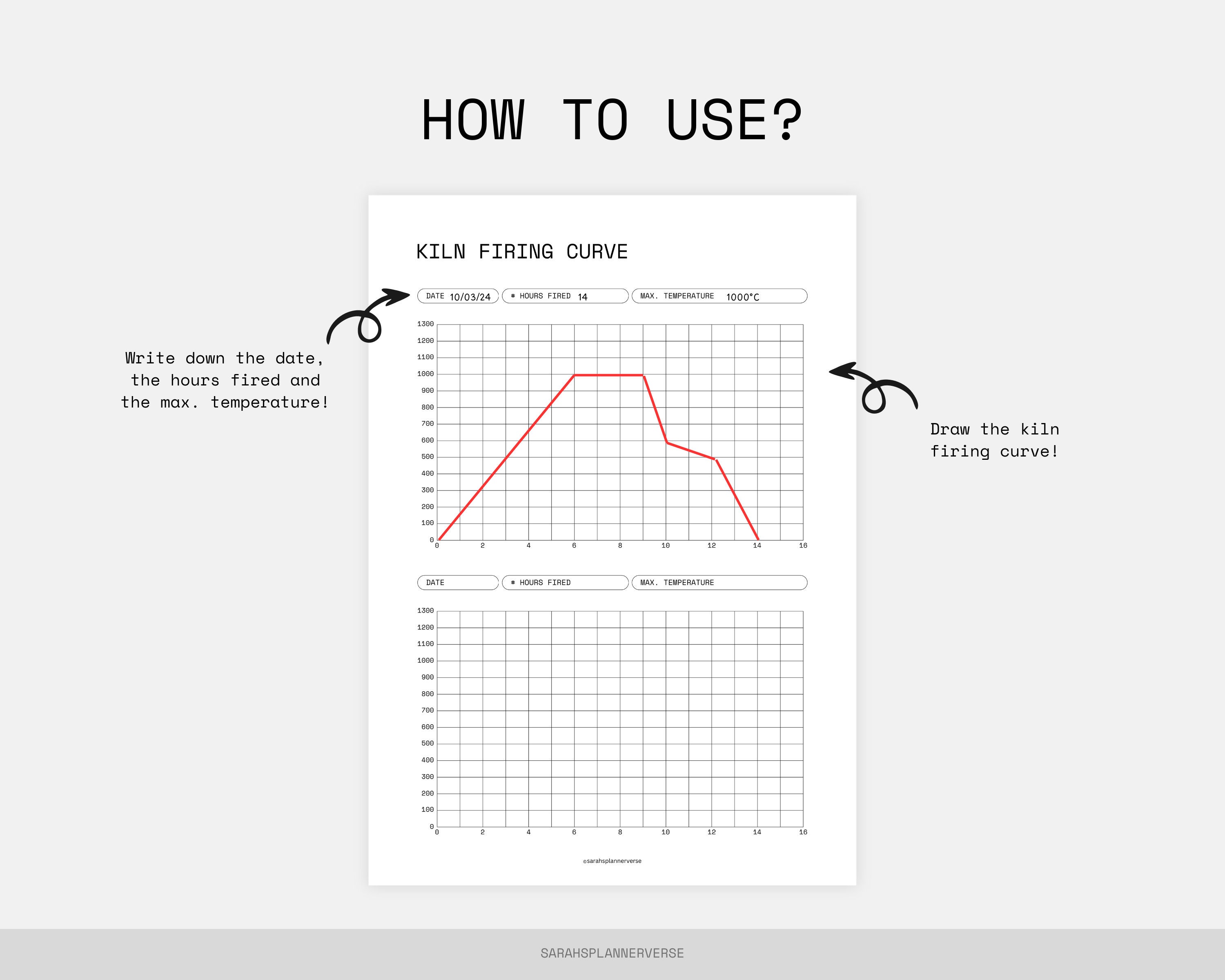 Pottery Journal Printable, Pottery Planner, Ceramics Journal, Kiln Log