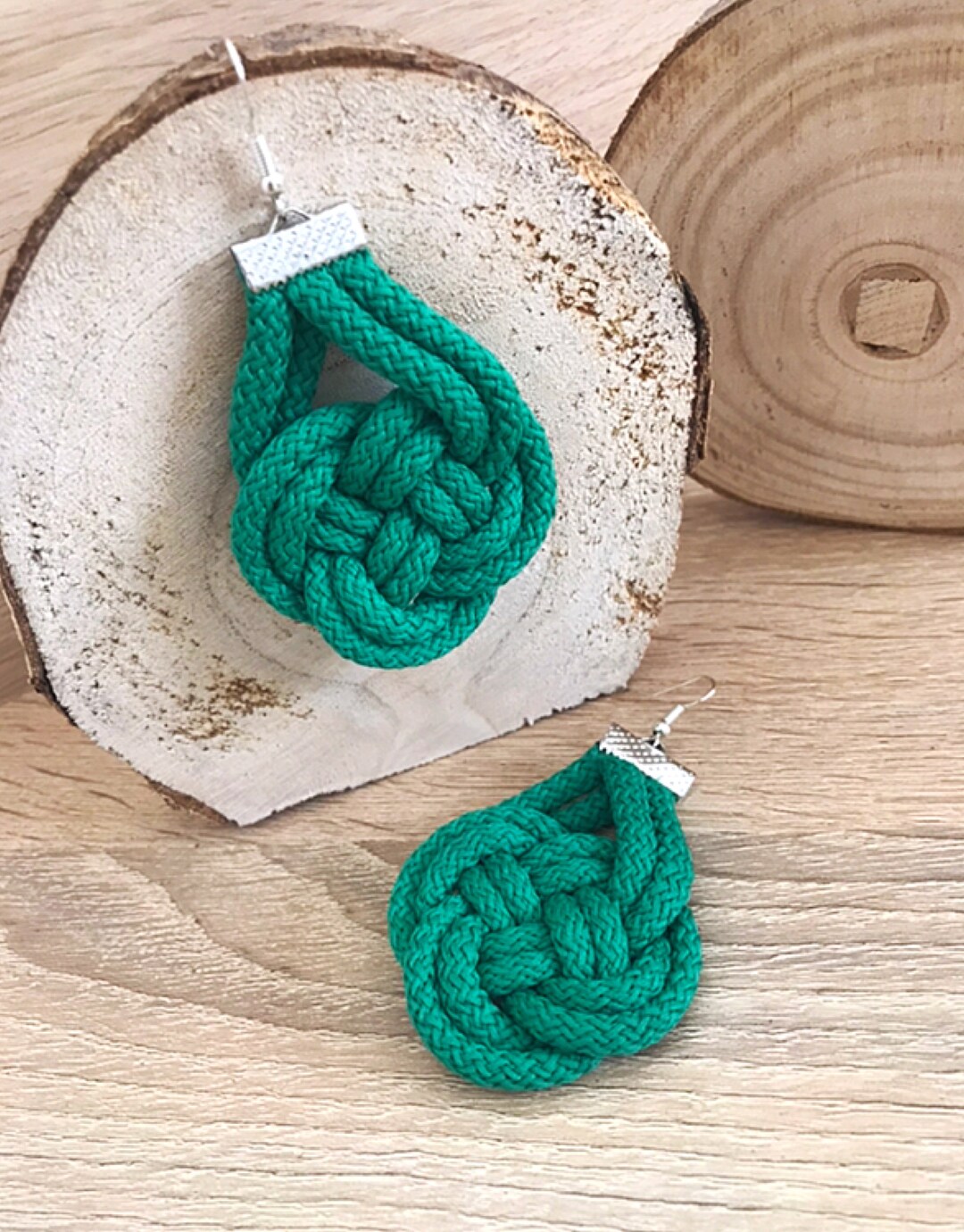 Rope Knot Earrings Lanyard Knot Statement Earrings Etsy