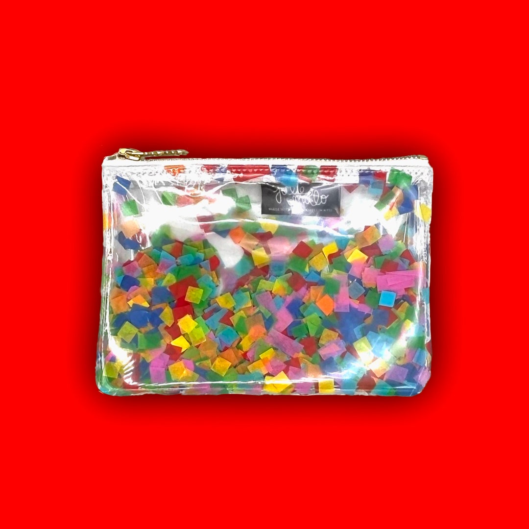 Rainbow Paper Confetti Clutch Paper Confetti Bag Cute Etsy