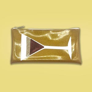 espresso martini bag - martini lover gift - birthday gift for women - cocktail clutch - glitter vinyl espresso martini bag - cute wristlet