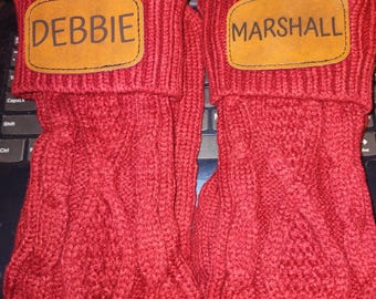 Custom laser engraved Christmas stocking