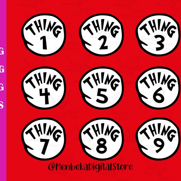 Thing 1, Thing 2, Thing 3 Svg, Thing Cut File, Thing Silhouette, Thing Clipart, Thing Clipart, Instant Download, Thing Png, Cricut