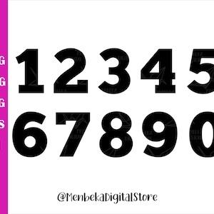 Geburtstagszahlen Svg, Geburtstagsparty Zahlen Png, Zahlen Plotterdatei für Cricut, Silhouette, Cameo, Clipart, Zahlen Vektor, Sofort Download