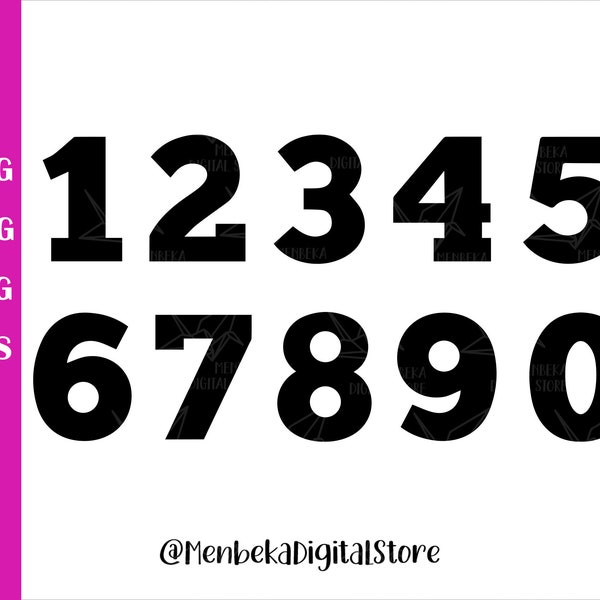 Birthday Numbers Svg, Birthday Party Numbers Png, Number Cut File for Cricut, Silhouette, Cameo, Clipart, Numbers Vector, Instant Download