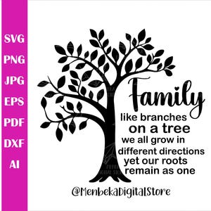 Family Tree Svg,Cut File, Dxf, Cricut, Family Tree Clipart, Silhouette, Tree Of Life Svg, Instant Download