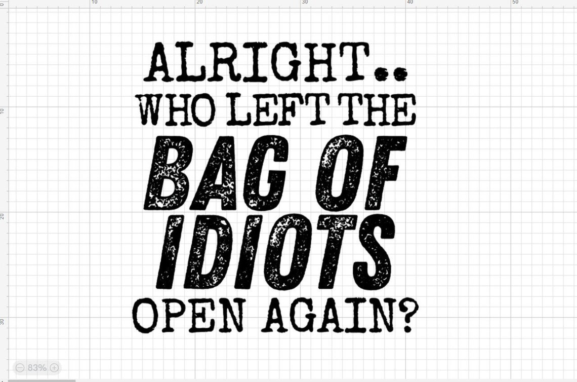 Alright Who Left the Bag of Idiots Open Again Svg, Funny Adult Svg ...
