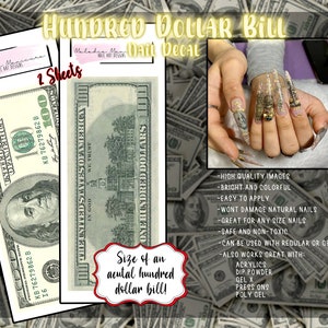 MONEY STICKERS Million Dollar Bill Design Decal Sticker Money