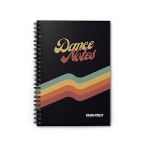 Dance Theme Spiral Notebook, Dance Teacher Gift, Dance Notebook, Ballet Theme Notebook, Dance Notes Spiral Note Book