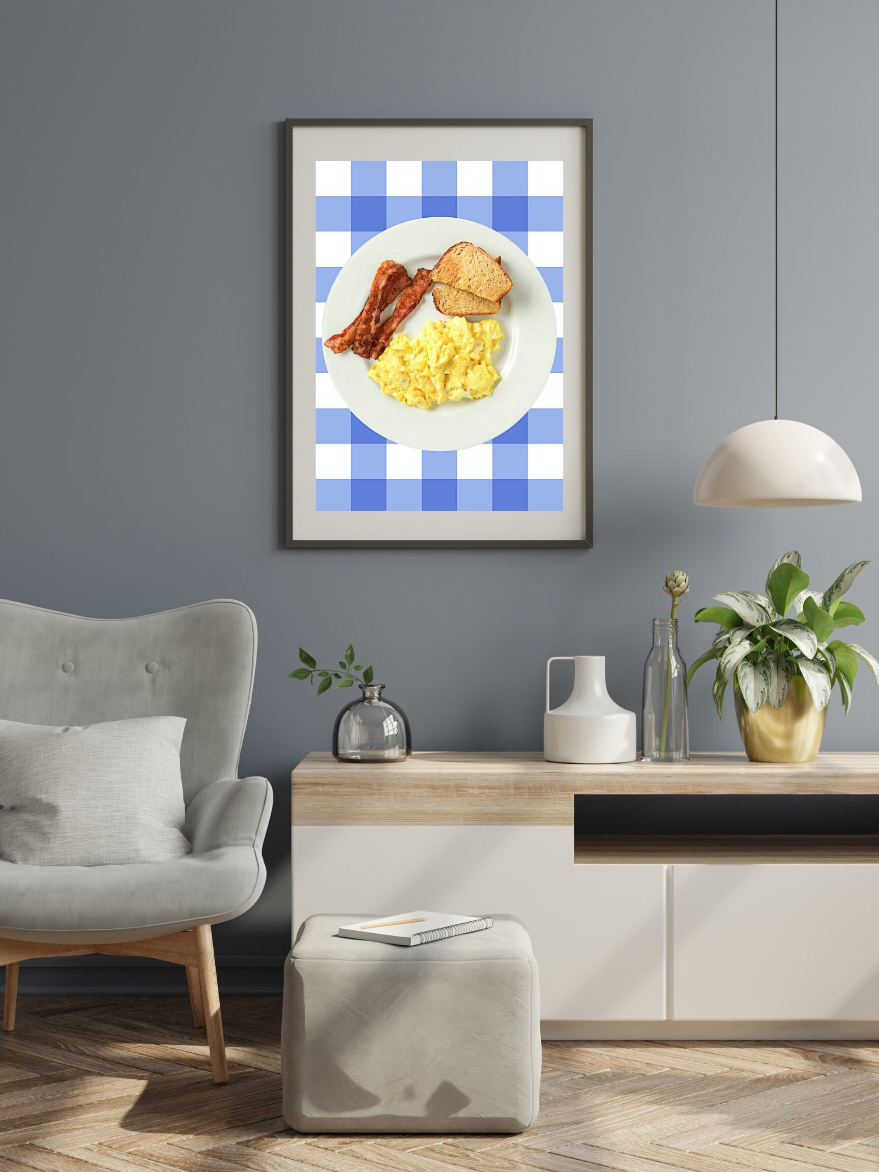 Ron swanson breakfast food poster parks and recreation wall art home