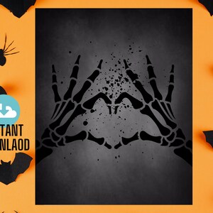 skeleton love print | printable wall art | halloween decor | halloween poster | halloween print | halloween printable | digital download