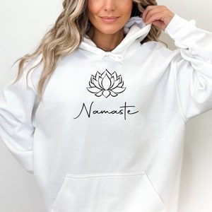 Namaste Sweatshirt, Namaste Hoodie, Yoga T shirt, Yoga Sweatshirt, Meditation Shirt, Mother&#39;s Day Gift, Yoga Hoodie, Spiritual Sweatshirt